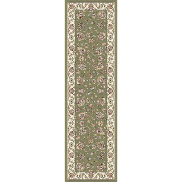Judith Green/Ivory 2 ft. x 8 ft. Indoor Runner Rug