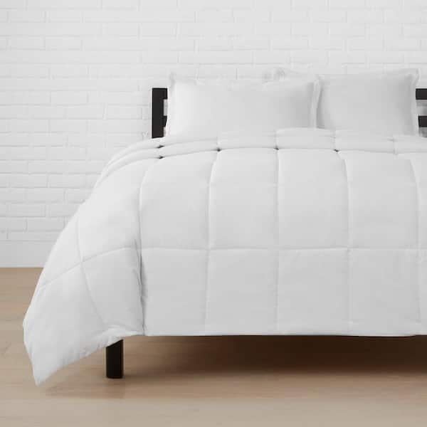 StyleWell 2-Piece Bright White Twin/Twin XL Microfiber Comforter Set