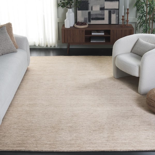 Himalaya 8 ft. x 10 ft. Beige Solid Color Area Rug