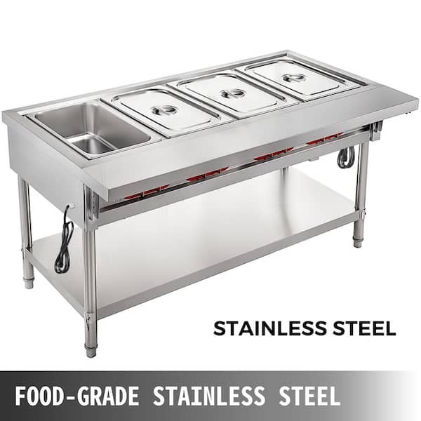 Boardwalk 12.81 in. x 20.75 in. Silver Disposable Aluminum Steam Table  Pans, Full-Size Deep, Platters and Trays (50-Per Case) BWKSTEAMFLDP - The  Home Depot