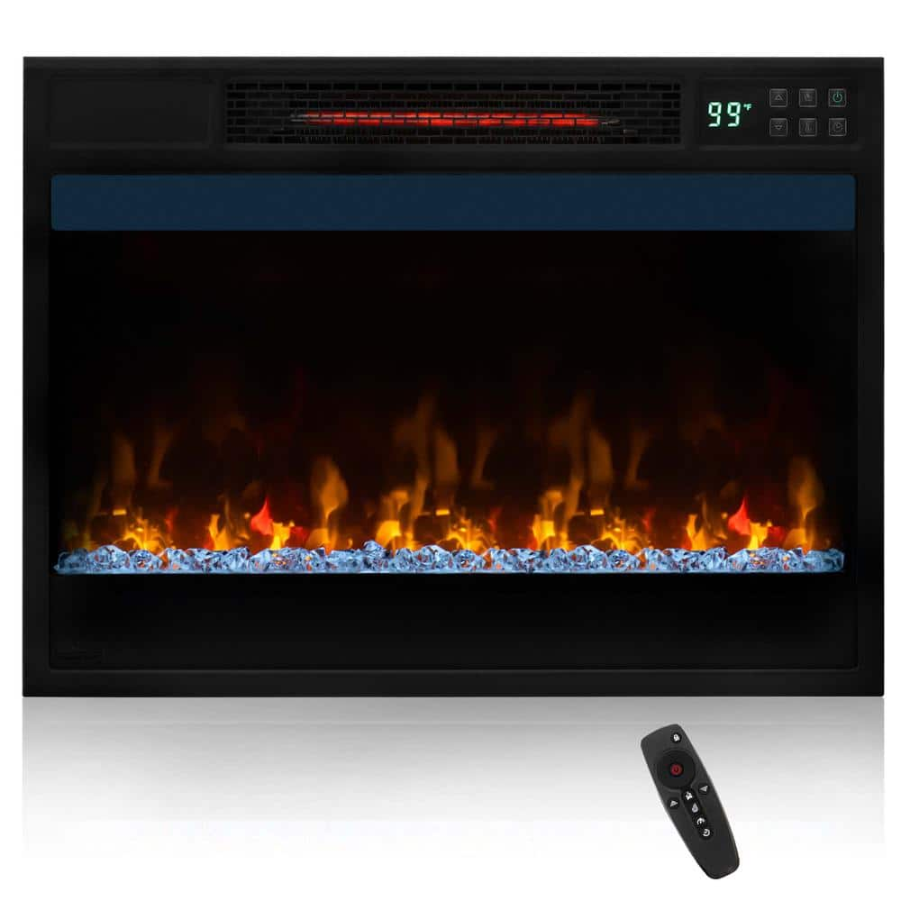 23 in. Infrared Quartz Electric Fireplace Insert with Remote Control -  Costway, N4-AH-10N3Z1U1-MW