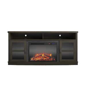 Gardenia 63 in. Freestanding Electric Fireplace TV Stand in Espresso