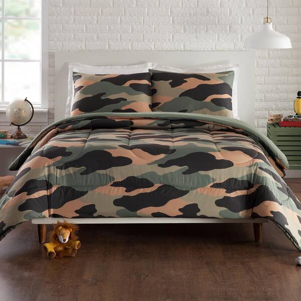 Urban Playground Covert Camo Green Microfiber Full/Queen 3-Piece