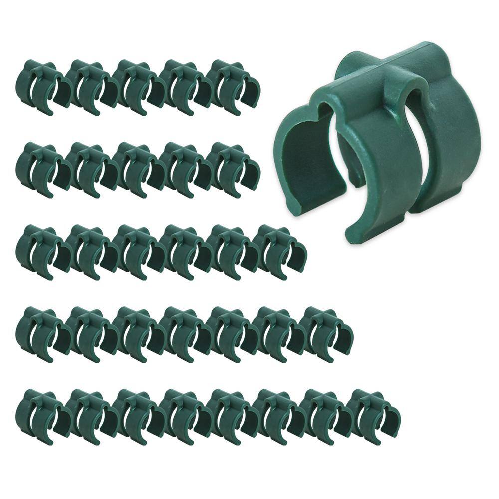 EAGLE PEAK Plastic Greenhouse Shelf Clips 0.63 in. x 0.9 in x 0.9 in, Pack of 32, Greenhouse
