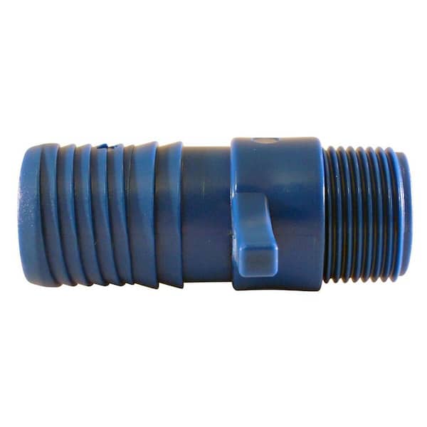 Apollo 1 in. Barb Insert Blue Twister Polypropylene x 3/4 in. MPT 