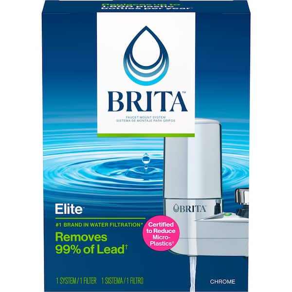 Brita Tap Water Faucet Filtration System, Reduces Lead - Chrome