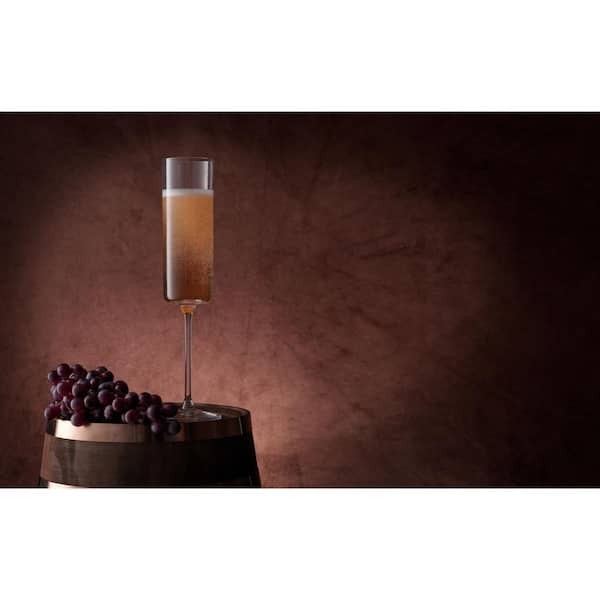 JoyJolt Claire Crystal Cylinder Champagne Glasses - Set of 2 Champagne  Flutes - 5.7 oz