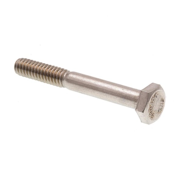 Prime-Line 1/4 in.-20 x 2 in. Grade 304 Stainless Steel Hex Bolts (50-Pack)