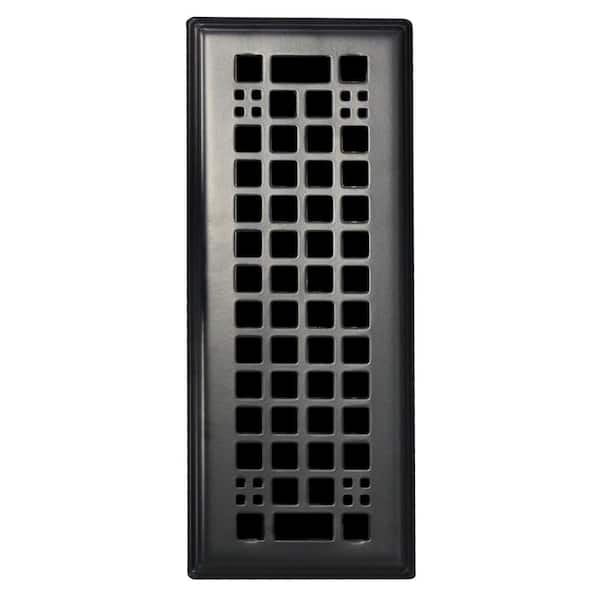 Modern Homes 3 in. x 10 in. Egg Crate Floor Register Black 3-Pack