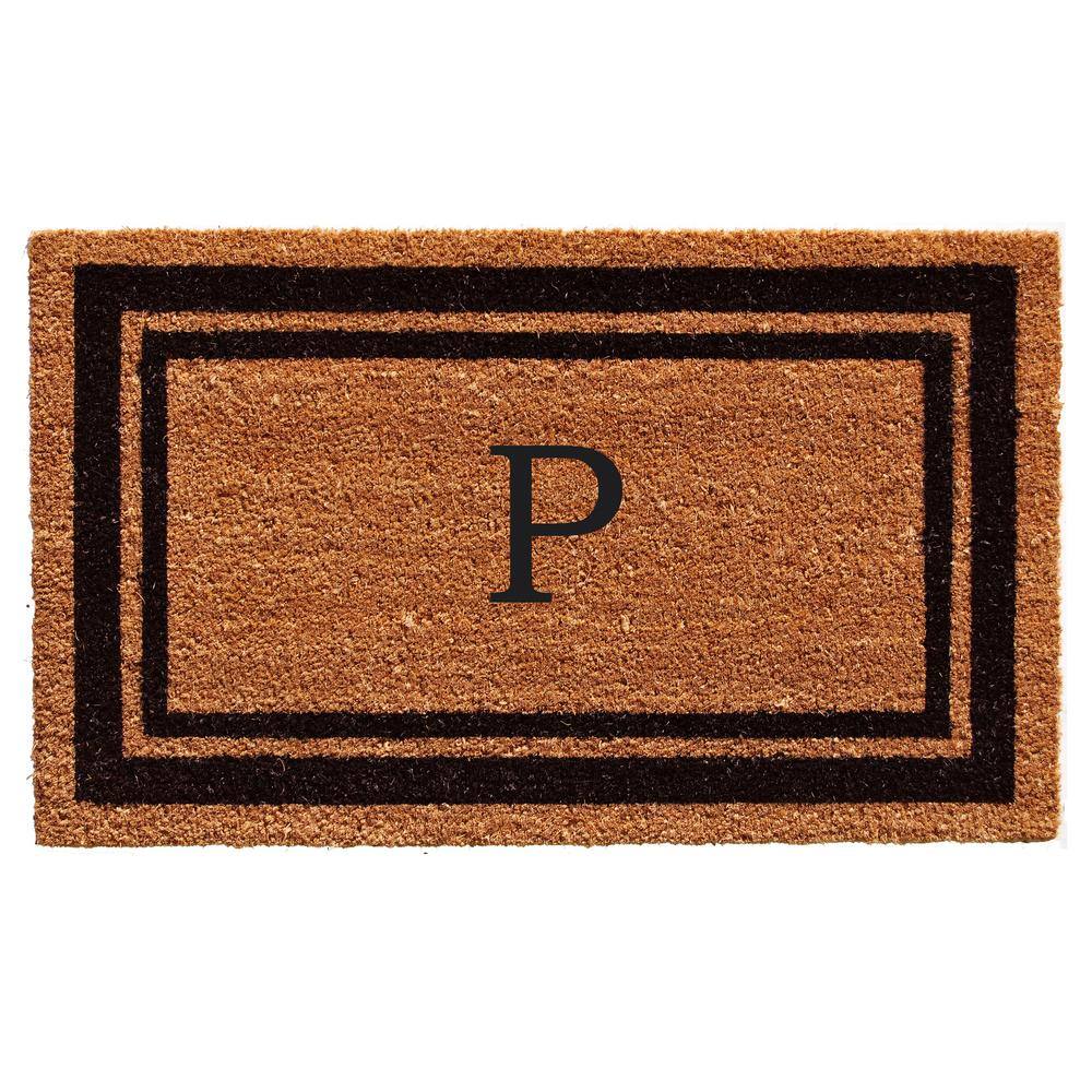 "Black Border 36"" x 72"" Monogram Doormat (Letter P)" price history on PriceWatchPro