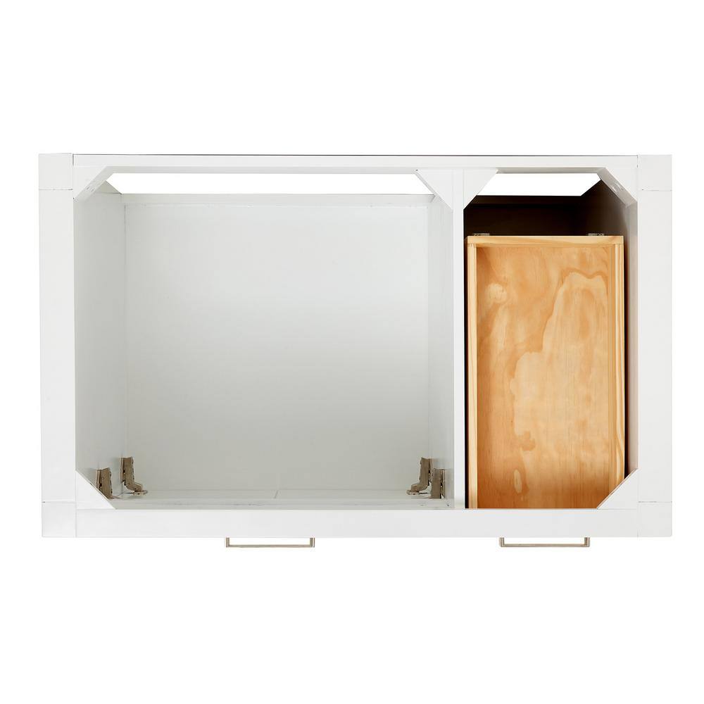 White Quartz Top Freestanding Single Sink Vanity, 36.25"