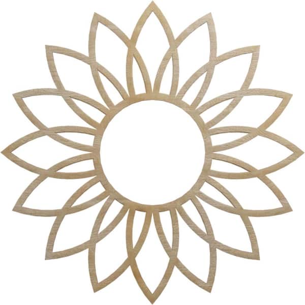0.25 in. x 7.625 in. x 22 in. Wood Medallion Moulding