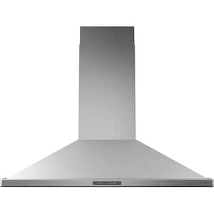 Napoli 42 in. Convertible Island Mount Range Hood with LED Lights in Stainless Steel