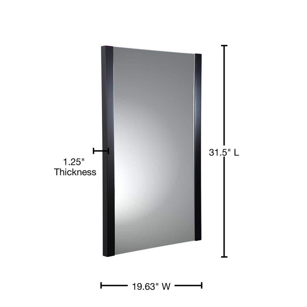 Espresso Wood Framed Rectangular Bathroom Vanity Mirror 31.5"
