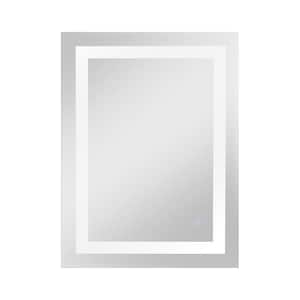 Vanity Art 39.5 in. W x 28.5 in. H Frameless Rectangular LED Light Bathroom  Vanity Mirror in Clear VA52 - The Home Depot