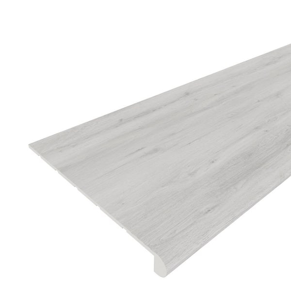Everlux Premium Flooring Giselle Ice Gray 1 in. T x 11.81 in. W x 48.42 in L Stair Tread