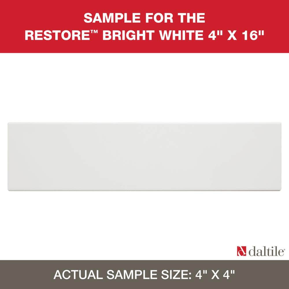 Restore Bright White 4 in. x 4 in. Subway Tile Sample