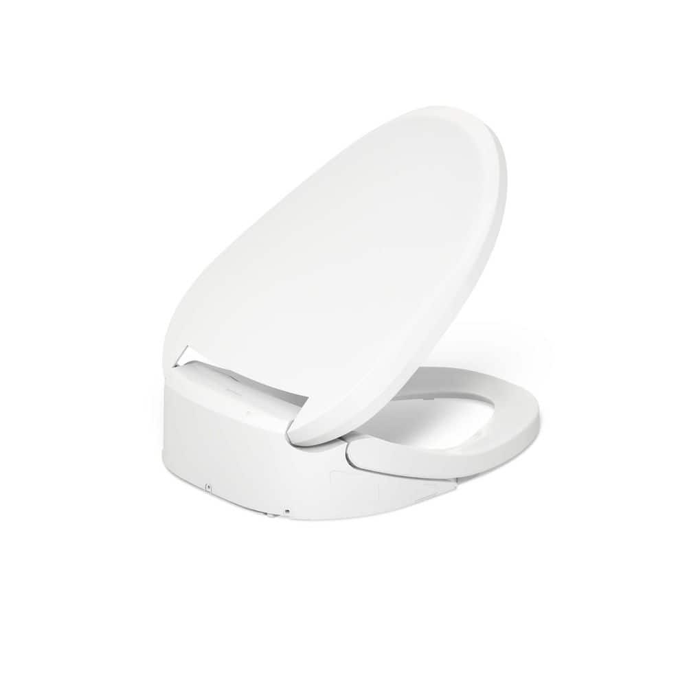 PureWash White Heated Elongated Bidet Toilet Seat with Remote