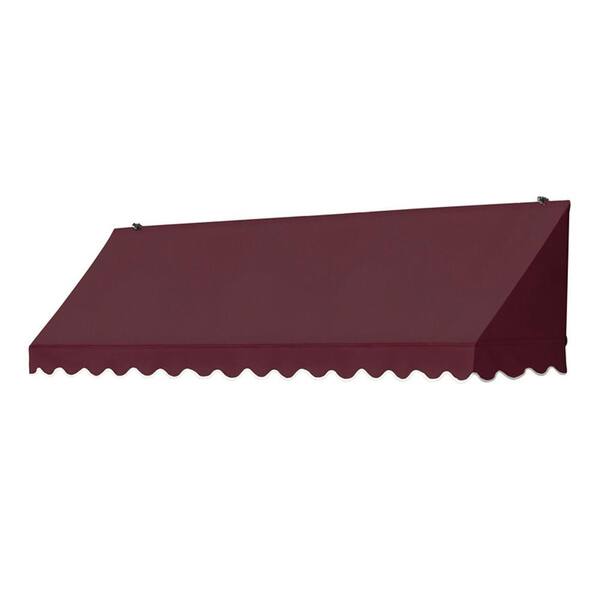 Awnings in a Box 8 ft.  Traditional  Fixed Awnings in a Box Replacement Cover in Burgundy