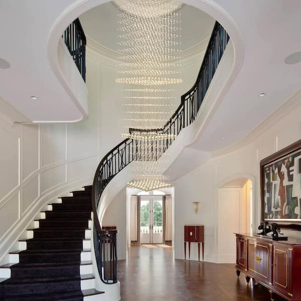 Alexander 9-Light Chrome Statement Tiered Empire Chandelier with Crystal Accents for Foyer Entryway