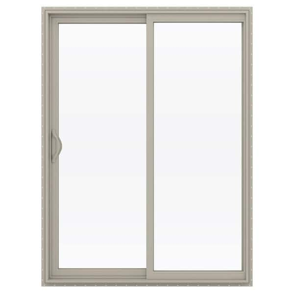 JELD-WEN 60 in. x 80 in. V-2500 Desert Sand Vinyl Left-Hand Full Lite Sliding Patio Door