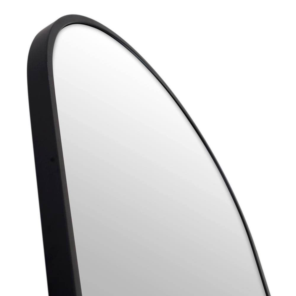 Kira 67" Black Metal Framed Full Length Arch Mirror