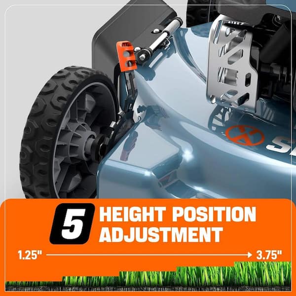 20 in. 144cc 4-Cycle Gas Push Lawn Mower with Side Discharge and Height Adjusters