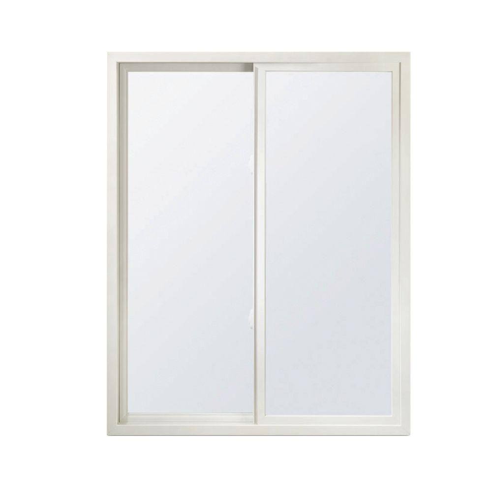 Andersen 351/2 in. x 351/2 in. 100 Series White Gliding Composite Window with White Interior