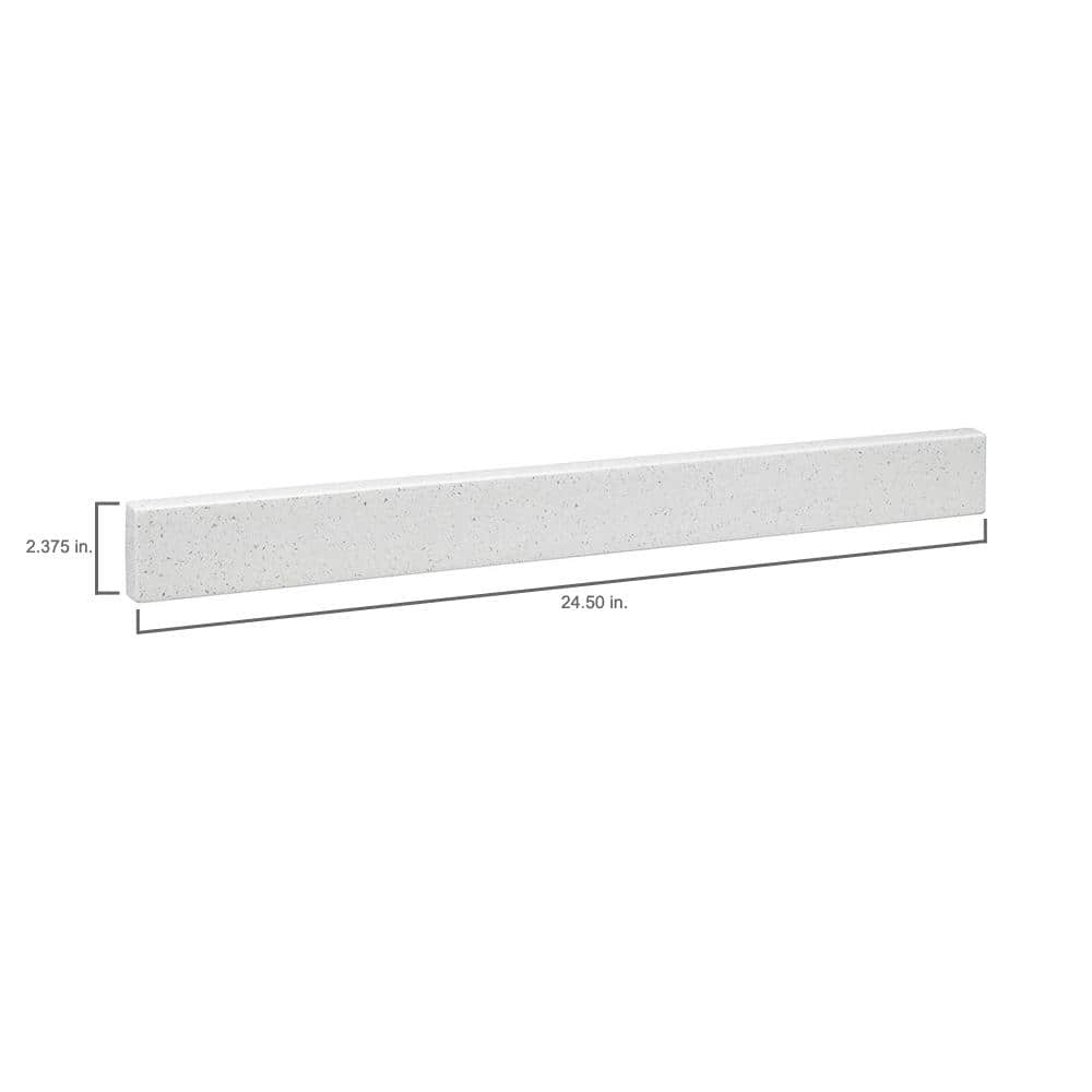 24.5-Inch Arctic Solid Surface Bathroom Backsplash