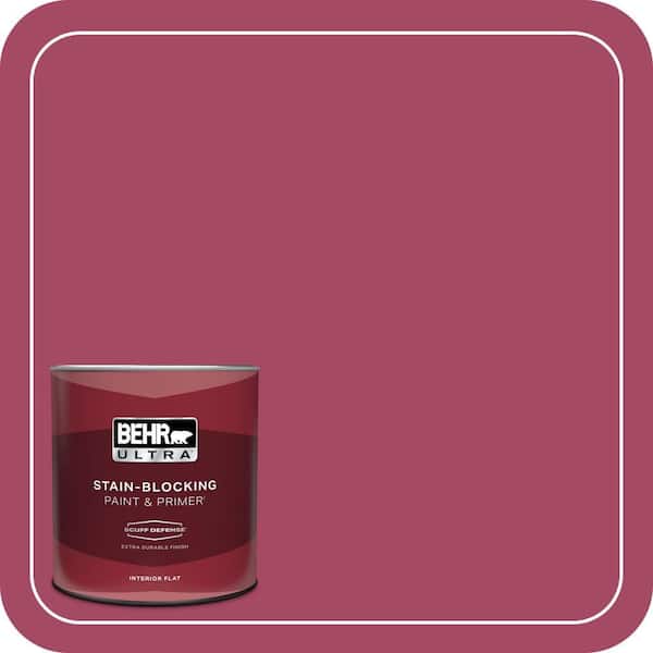 BEHR ULTRA 1 qt. #120D-5 Glazed Raspberry Extra Durable Flat Interior Paint & Primer