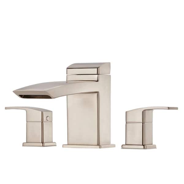 Pfister Kenzo 2-Handle Deck Mount Roman Tub Faucet Trim Kit in Brushed Nickel (Valve Not Included)