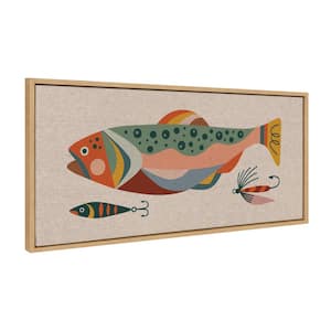 "Colorful Bright Animal Fish" by Rachel Lee, 1-Piece Framed Canvas Animal Art Print, 18 in. x 40 in.