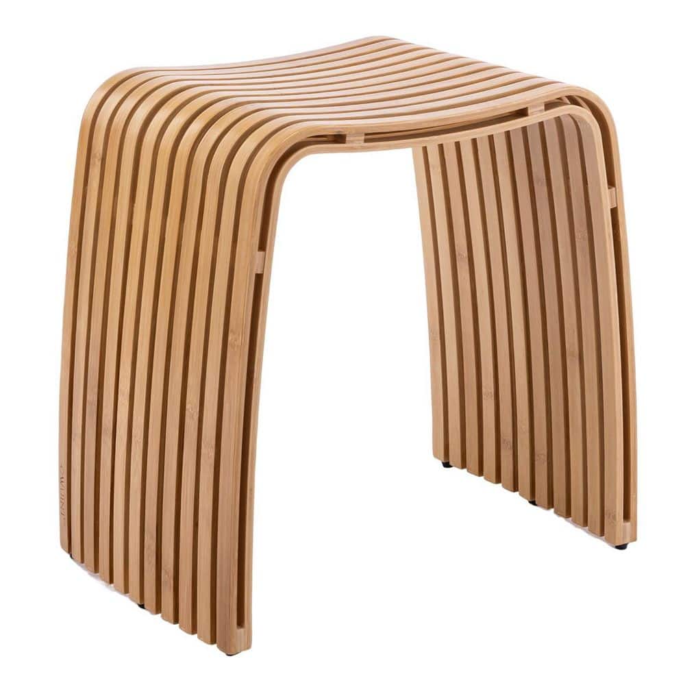 Bamboo Shower Bench in Brown, Non-Slip Shower Stool, Bath Seat for Bathroom, Bedroom, Dining Room and Living Room price history on PriceWatchPro