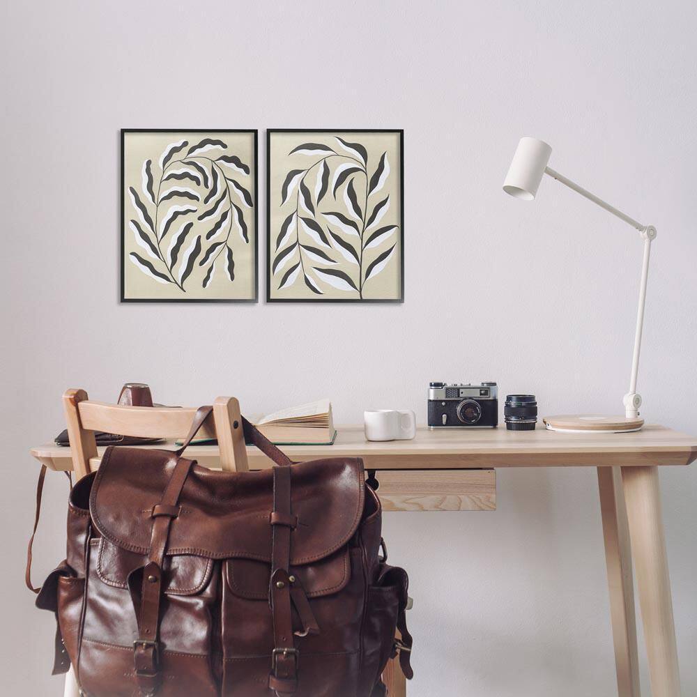 Midcentury Mod Botanicals by Grace Popp 2 Piece Black Framed Nature Giclee Art Print 14 in. x 11 in. price history on PriceWatchPro