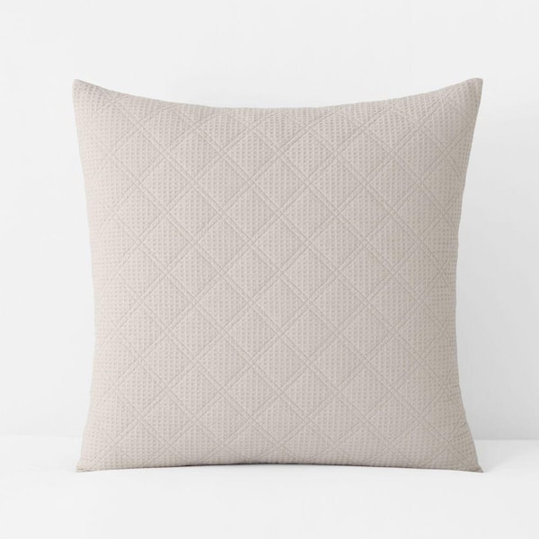 Company Cotton Waffle Buff Euro Quilt Sham