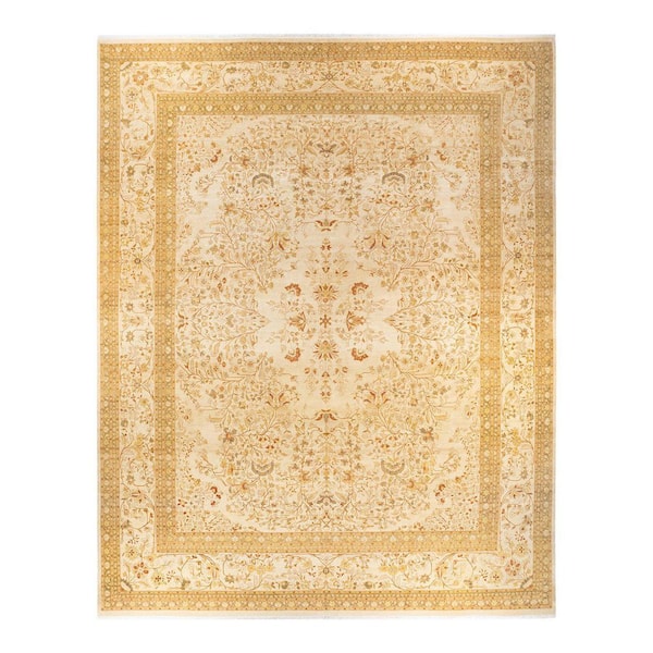 Solo Rugs Mogul One-of-a-Kind Traditional Ivory 12 ft. 0 in. x 15 ft. 4 in. Oriental Area Rug