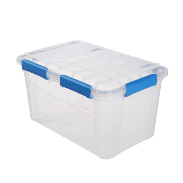 Ezy Storage 50L/52.8Qt Waterproof Clear Latch Tote IP-67 FBA34063