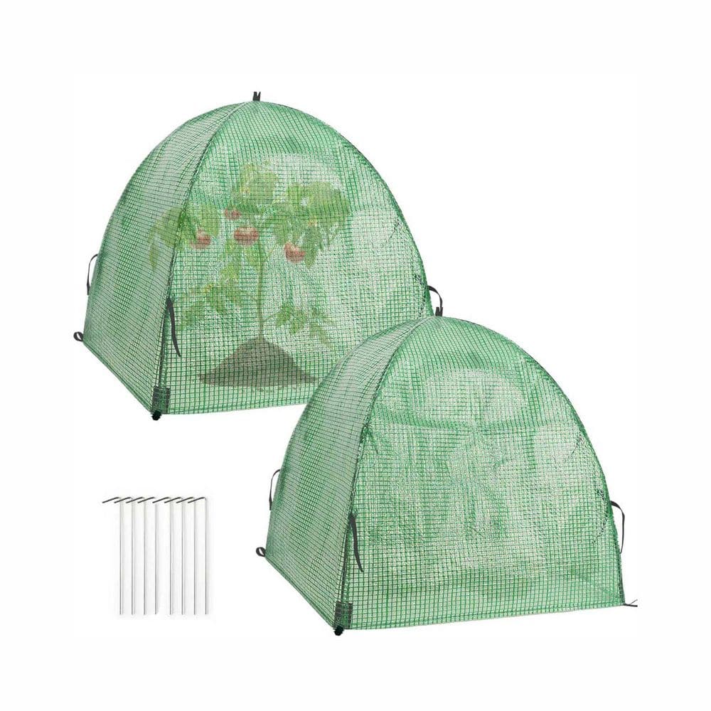 22x22x23in Green PVC Grid Plant Protection Tent Outdoor Winter Plant Support Frost Cover Accessory 2-Pack price history on PriceWatchPro