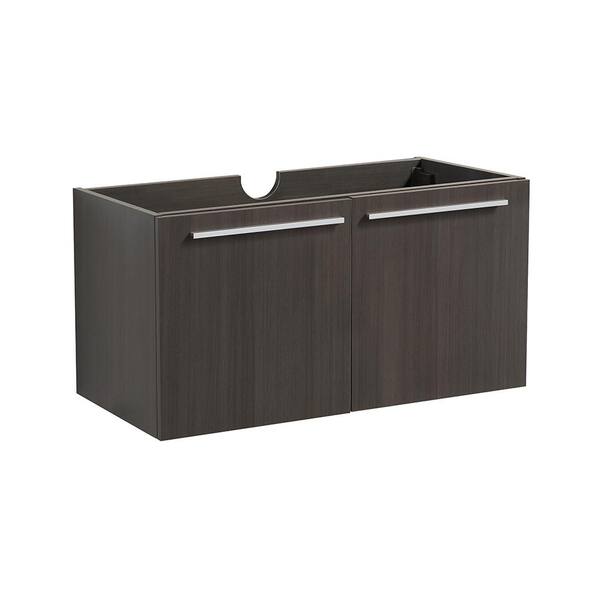 Fresca Vista 30 in. Modern Wall Hung Bath Vanity Cabinet Only in Gray Oak