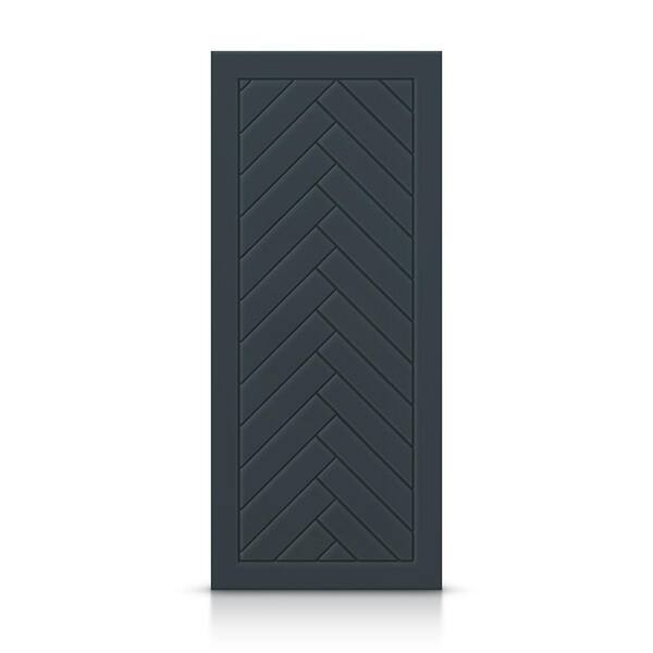 CALHOME 24 in. x 80 in. Hollow Core Charcoal Gray Painted Composite MDF Interior Door Slab