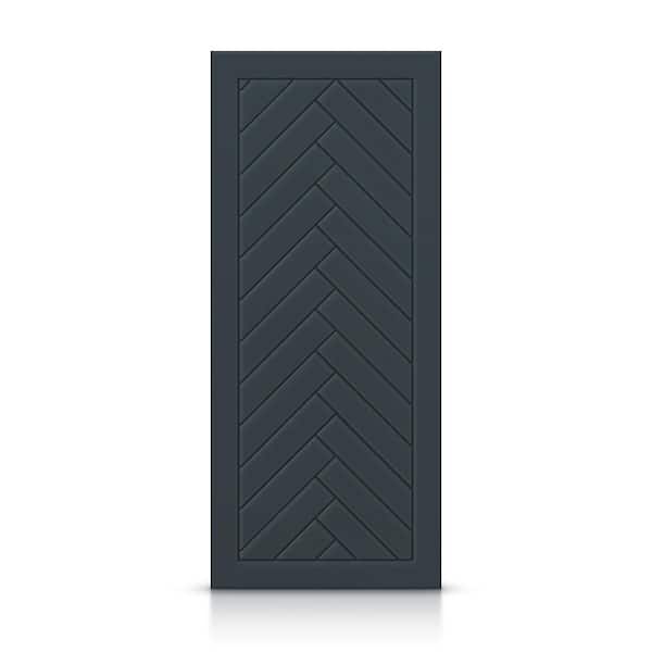 CALHOME 30 in. x 96 in. Hollow Core Charcoal Gray Painted Composite MDF Interior Door Slab