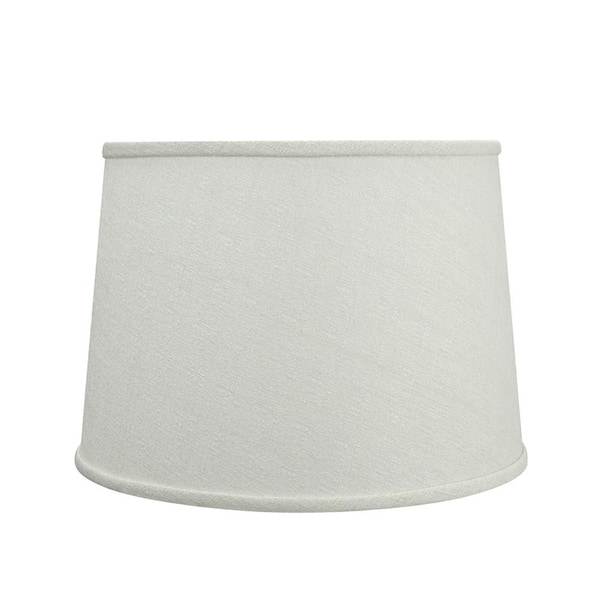 Photo 1 of 14 in. x 10 in. Off White Hardback Empire Lamp Shade