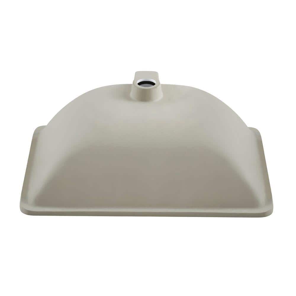 Elavo Modern White Ceramic Rectangular Undermount Bathroom Sink