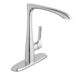 Menlo Contemporary Single-Handle High-Arc Standard Kitchen Faucet in Polished Chrome