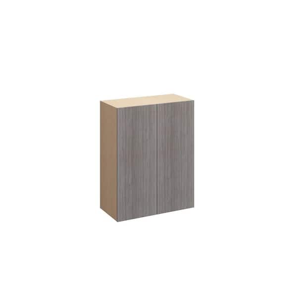 Unbranded Saratoga Slab 33 in. W x 36 in. H x 12 in. D in Greywood Plywood Assembled Wall Cabinet