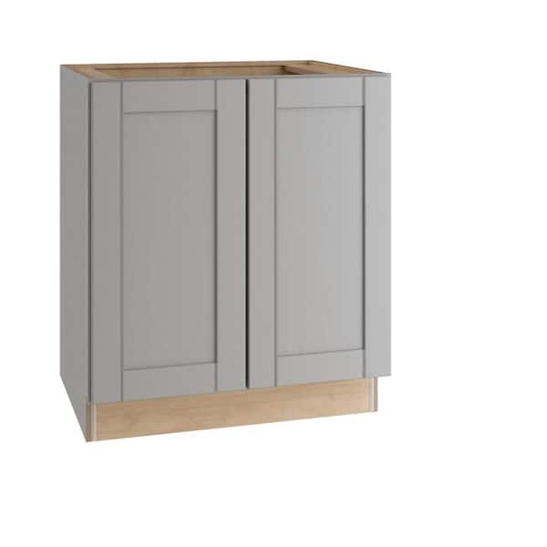 Home Decorators Collection Washington Veiled Gray Plywood Shaker Assembled Bath Vanity Cabinet Soft Close 24 in W x 21 in D x 34.5 in H