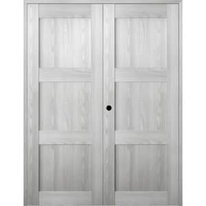 72 in. x 80 in. Right Hand Active Ribeira Ash Wood Composite Double Prehung Interior Door