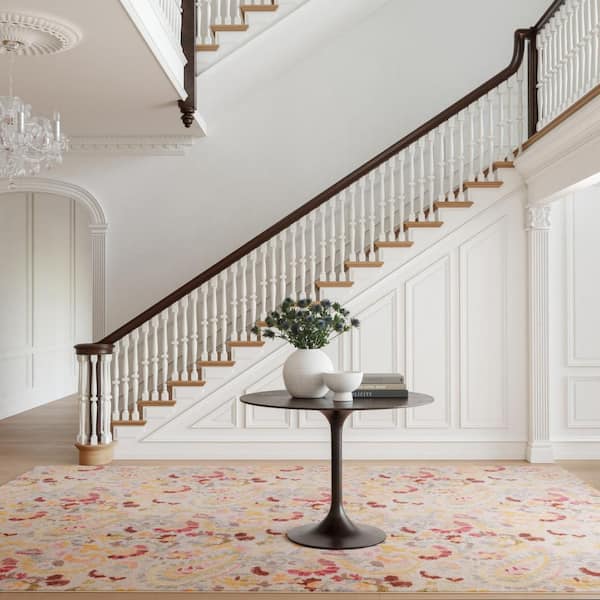 3 ft. x 8 ft. Multi IInes Machine Washable ndoor Runner Rug