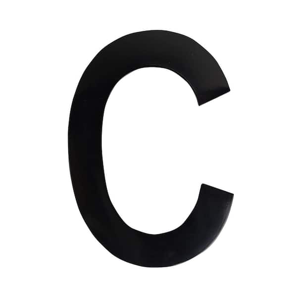 Architectural Mailboxes 4 in. Black Floating House Letter C