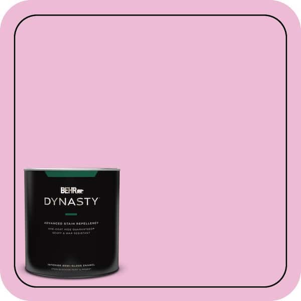 BEHR DYNASTY 1 qt. #690A-3 Sweet Taffy Semi-Gloss Enamel Interior Stain-Blocking Paint and Primer